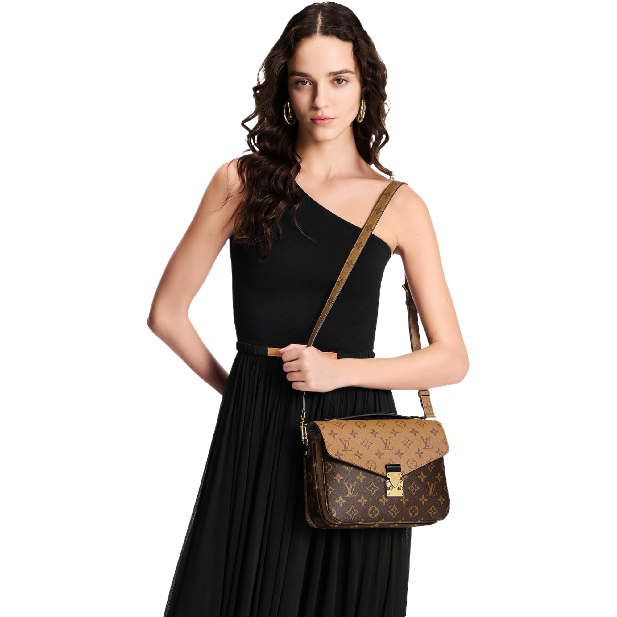 Louis Vuitton Pochette Métis Monogram Reverse Çantë Dore