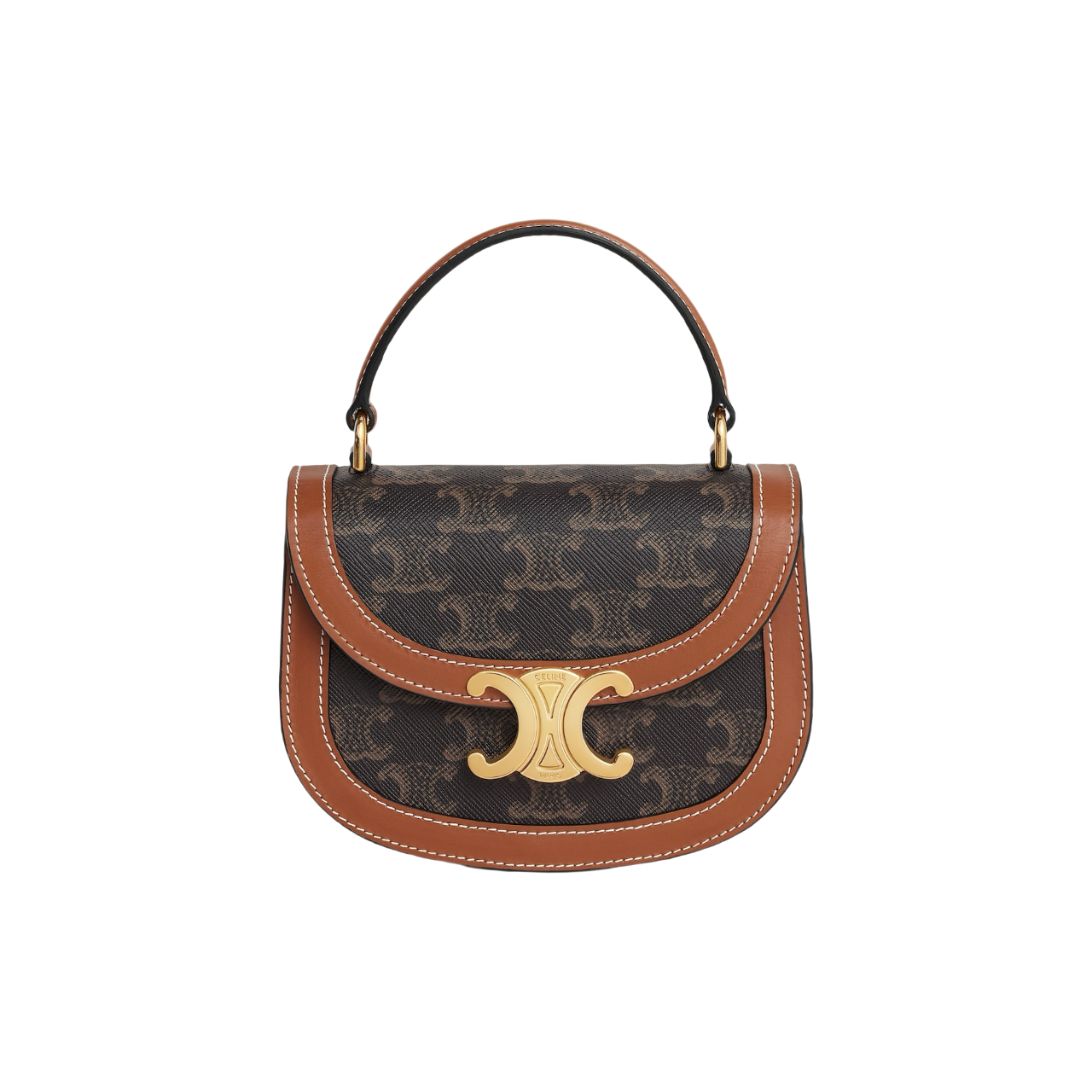 Celine Mini Besace Clea in Triomphe Canvas & Calfskin