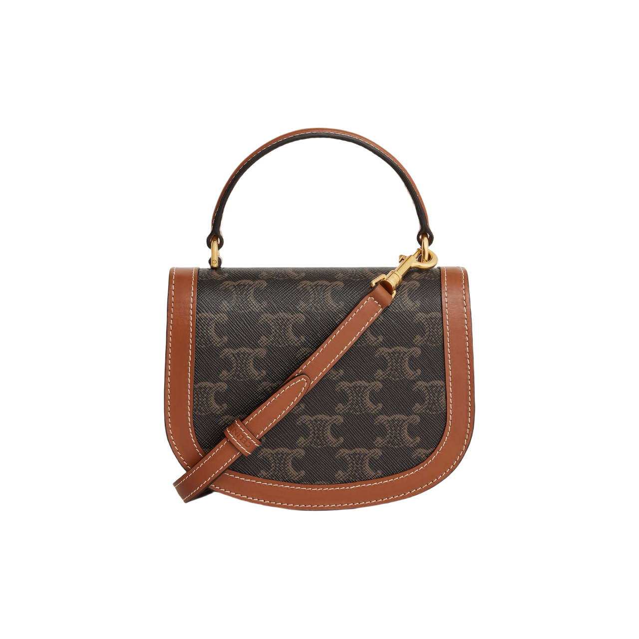 Celine Mini Besace Clea in Triomphe Canvas & Calfskin