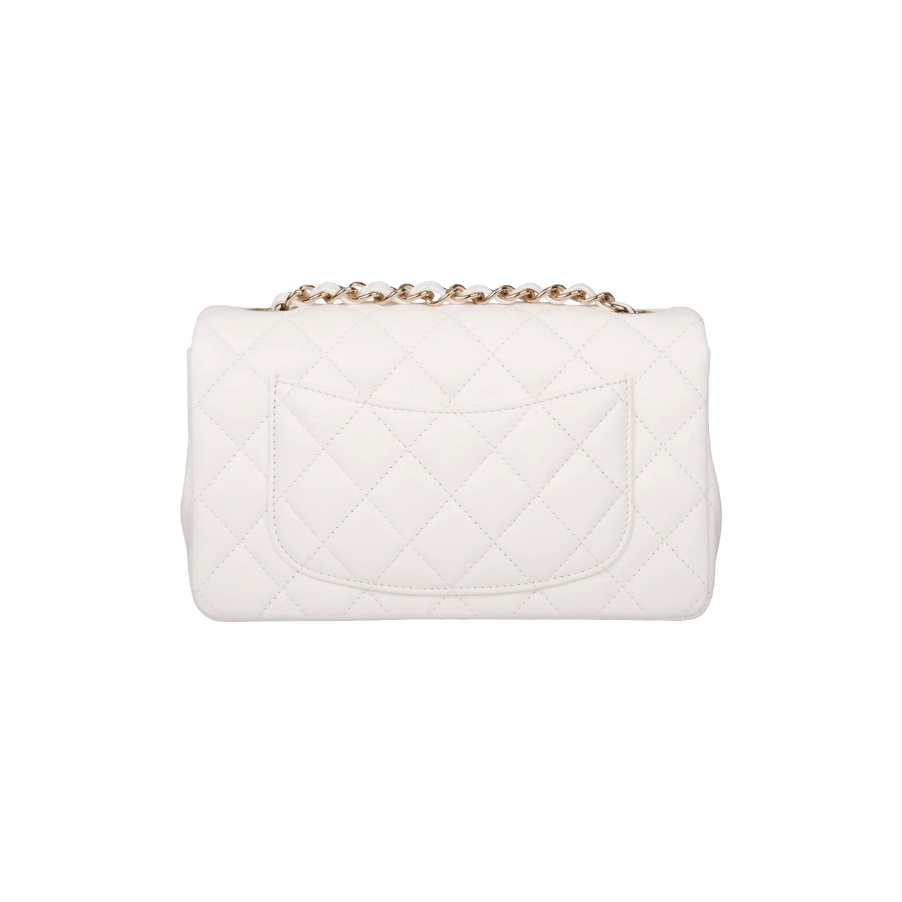 Chanel Mini Classic Çantë Dore (e bardhë)