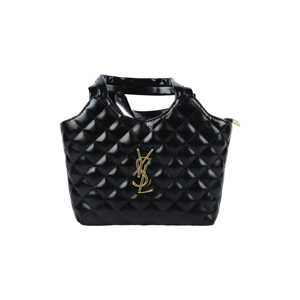 YSL Black Tribute Patent Leather Tote