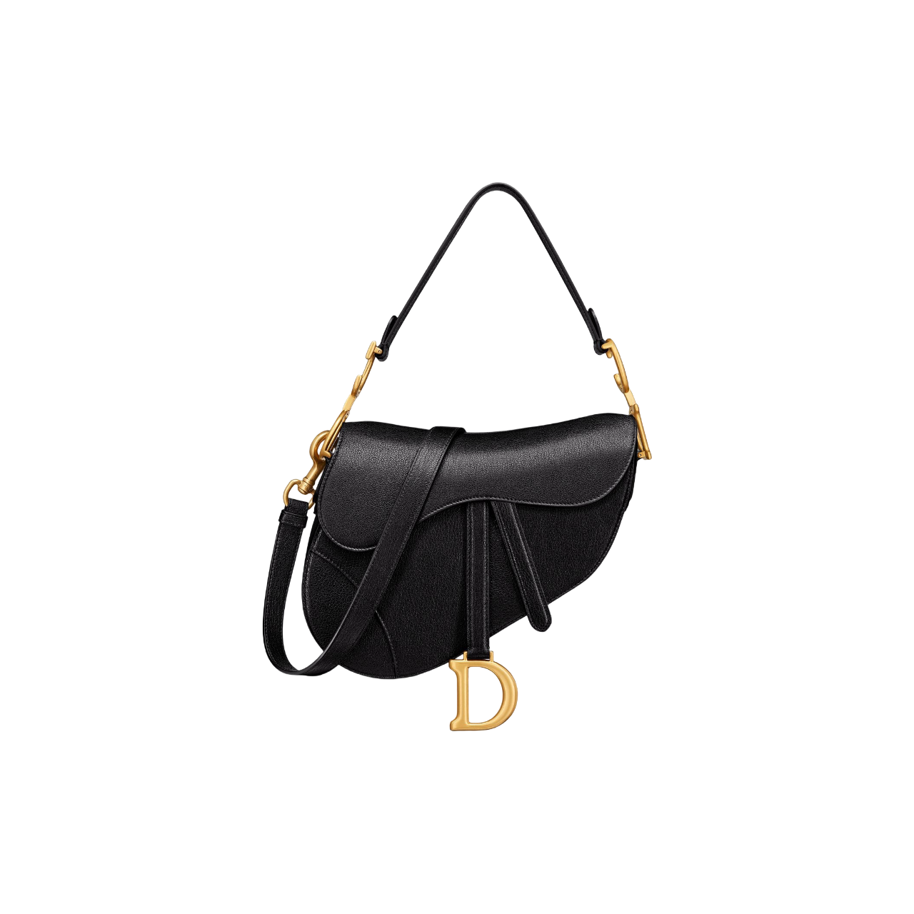 Dior Mini Saddle Bag with Strap (e zezë)
