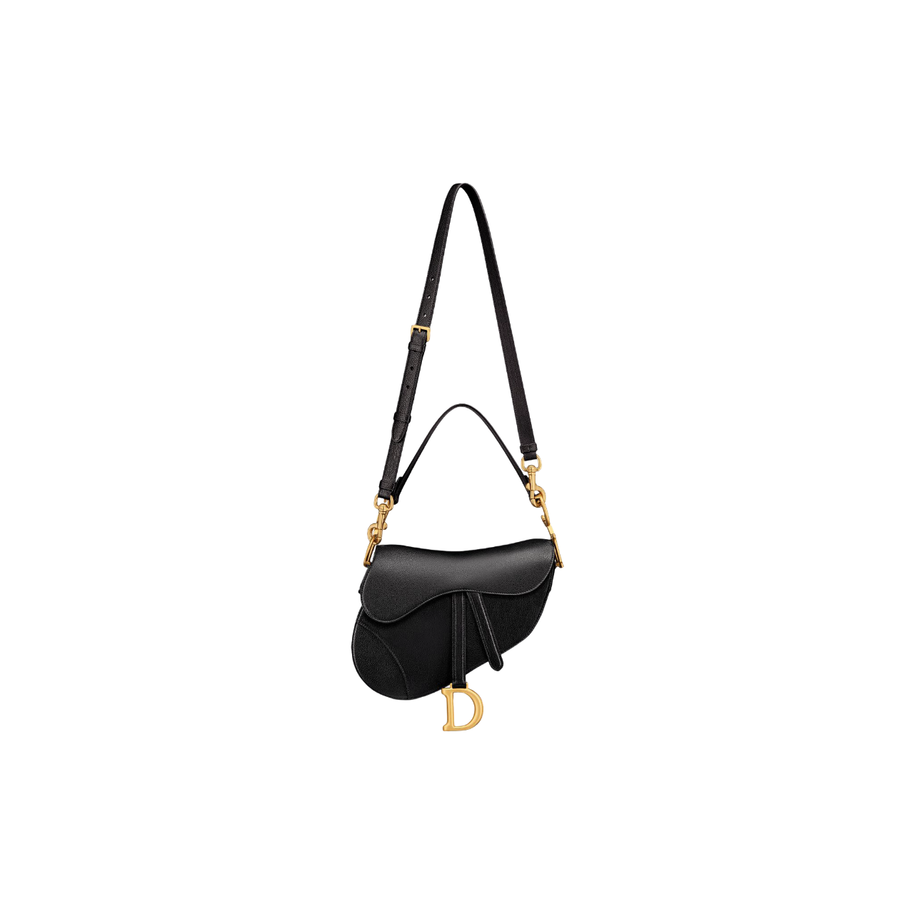 Dior Mini Saddle Bag with Strap (e zezë)