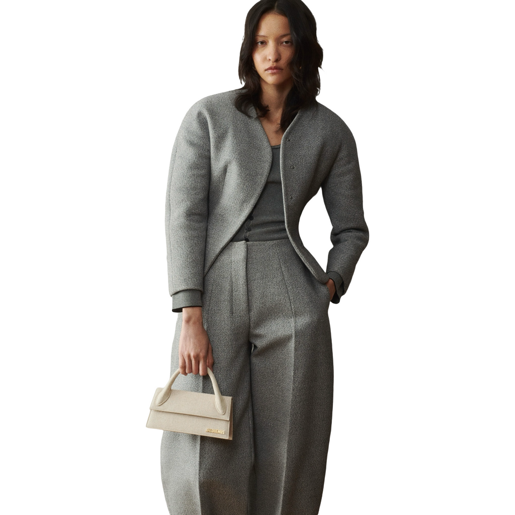 Jacquemus ‘Le Chiquito Long’ çantë (gri-bezhë)