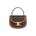 Celine Mini Besace Clea in Triomphe Canvas & Calfskin