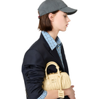 Miu Miu Arcadie Matelassé Nappa Leather Mini Çantë (gold)